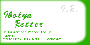 ibolya retter business card